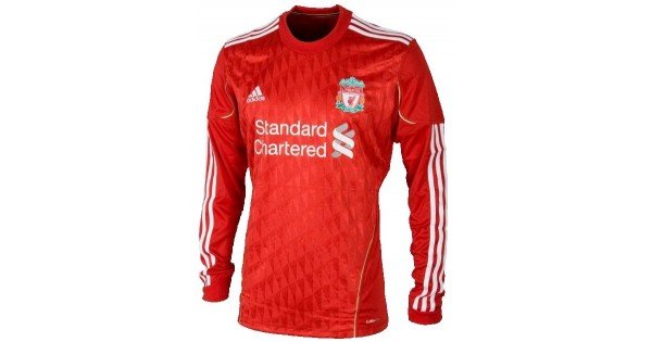 Camisa I Liverpool 2010 2011 Adidas retro manga comprida